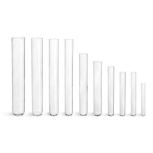 hot sale wholesale and custom made round bottom flat neck high borosilicate testtube glass test culture tube in different sizes